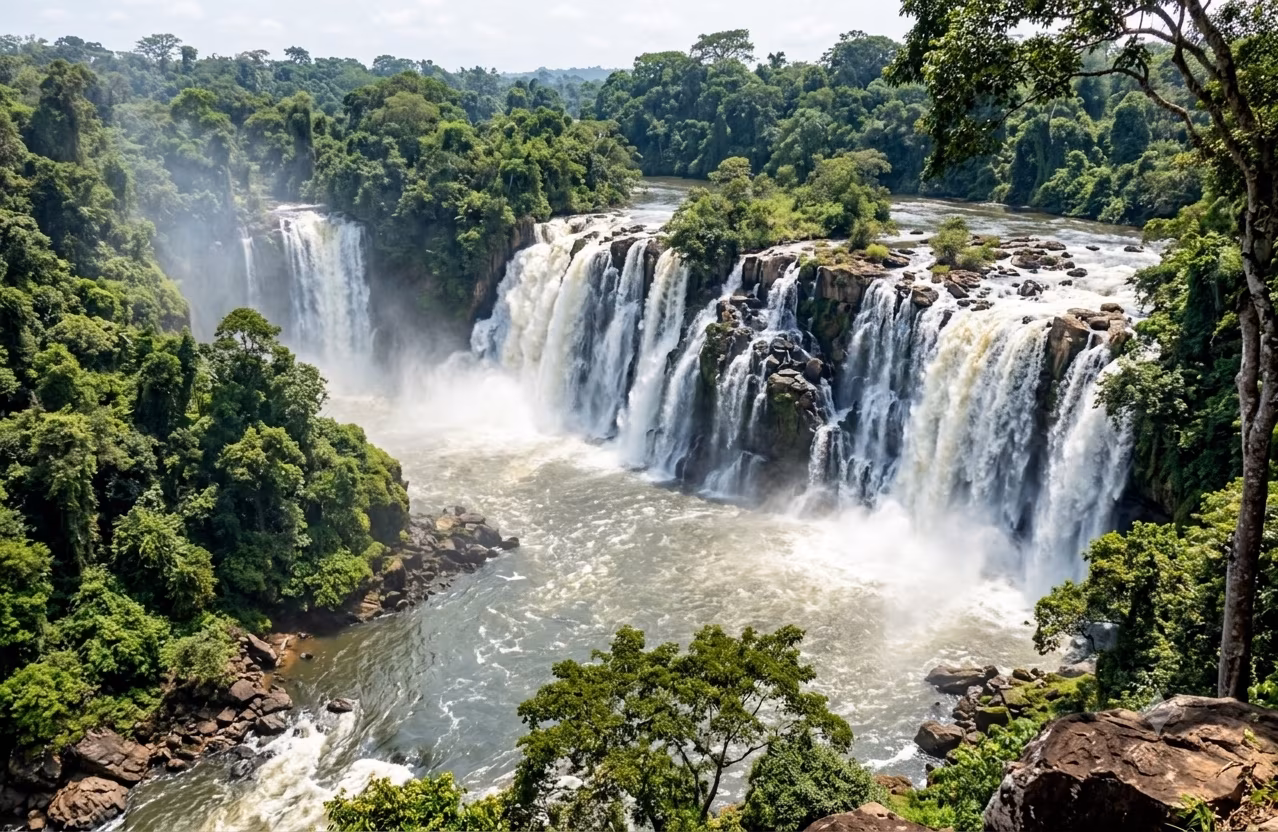 De las cataratas de Kongou a las playas de Pongara Salida garantizada