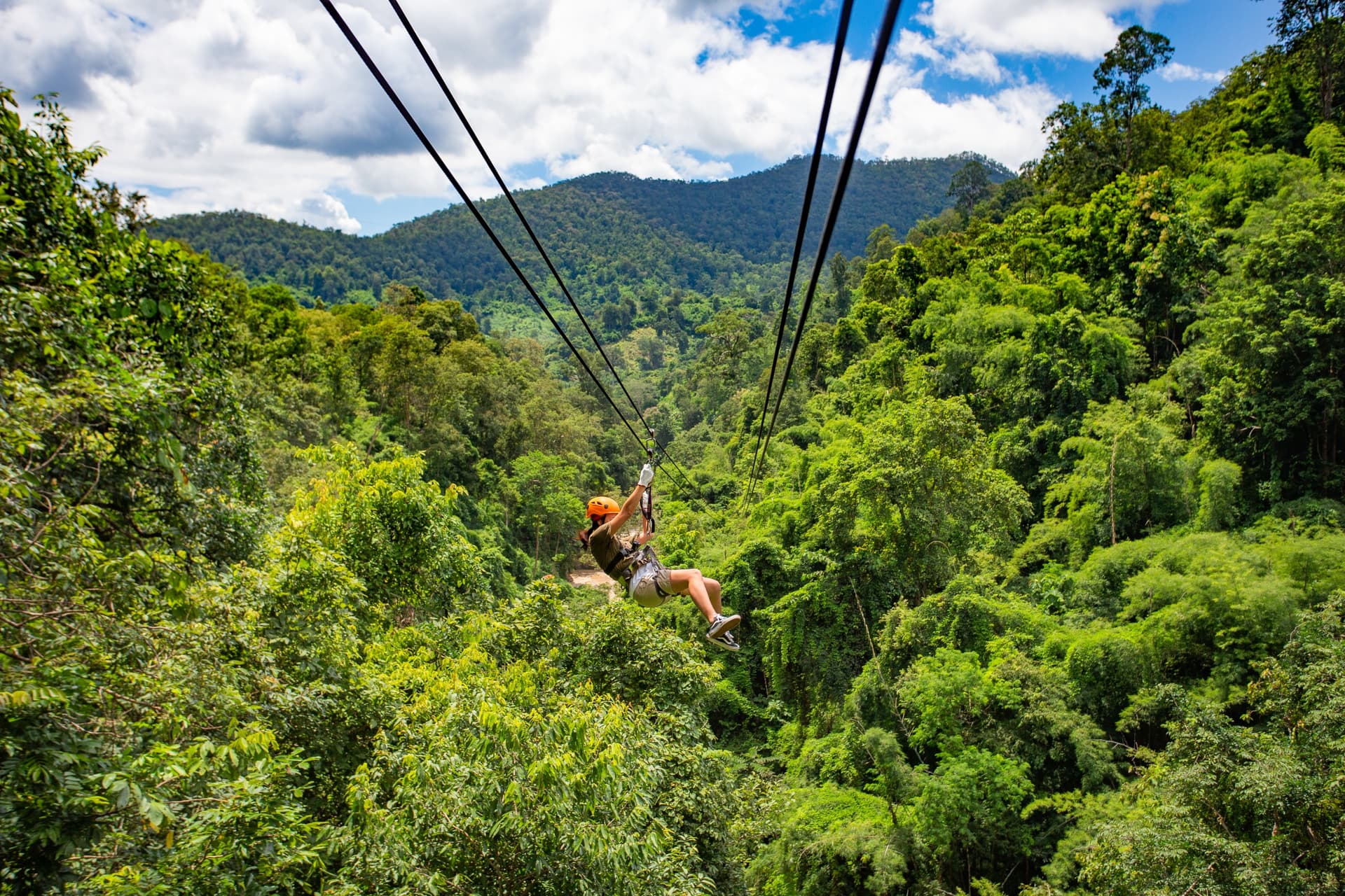 Tirolesa en Chiang Mai