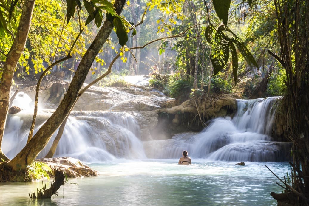 Las cataratas de Kuang Si